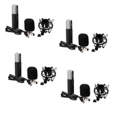 4x HQ Power Condensor Microphone Set inc Mount