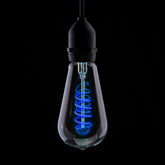 Prolite 4W dimmbare LED ST64 Spiral-Funky-Glühfadenlampe ES, Blau