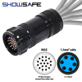 eLumen8 Socapex 19-Pin Line Male Socket 6 x 10mm (1.5mm� cable)