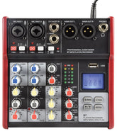 Citronic CSM-4 Kompaktmixer 4-Kanal Bluetooth USB Digital FX Mischpult Studio Karaoke