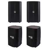 2x Audiophony NOVA-10A Inc Bags, 200W RMS 10" 2-way Active Speaker, Bluetooth®