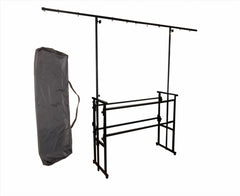 Ibiza Sound Professional Mobile Disco 4ft Deck Stand with Light Bar + Bag