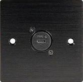 Eagle 1x USB C Socket Feedthrough Wall Plate Metal