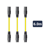 3x câble XLR d'accord (6 m jaune)