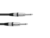 Omnitronic Mono Jack to Mono Jack 3M 1/4" 6.35mm Cable Lead