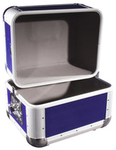 Roadinger Record Case Alu 50/50, Rounded, Dark Blue