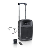 LD Systems ROADBUDDY 10 HS B6 Bluetooth-Lautsprecher mit Mixer, Bodypack und Headset