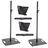 2x Thor SPS005 Square Base Speaker Stand PA DJ inc Bags