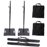 2x Thor SPS006 Heavy Duty Speaker Stand XL Square Base 2.4M