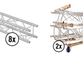 ALUTRUSS Set QUADLOCK QL-ET34-2000 + Planche de transport Truss
