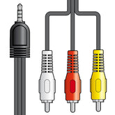 Câble pour caméscope AV:Link, fiche 3,5 mm vers 3 fiches RCA 2,0 m