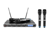 Omnitronic UHF-304 4 Channel Quad Microphone Radio Mic System Handheld