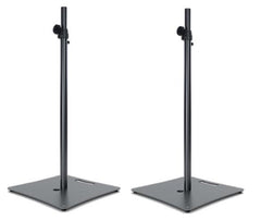 2x Thor BOX-BP Square Base Speaker Stand Black inc Carry Bags