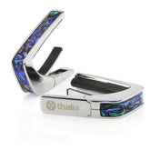 Thalia Chrome Finish Capo With Blue Abalone Inlay