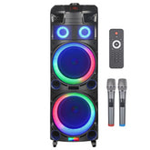 Intimidation NDR 7022 Speaker 3000W 2x 12" Portable Battery Bluetooth DJ Speaker