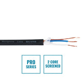 eLumen8 PRO abgeschirmtes 2-adriges Mikrofonkabel MIC1PRB, 100 m Trommelschwarz