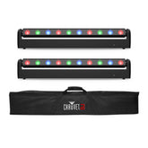 2x Chauvet COLORband PIX M ILS Moving Batten 10x 9W RGB LED inc Bags