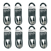 8x QTX Mikrofonkabel XLR auf XLR Buchse auf Stecker Kabel 1,5M DJ Disco PA