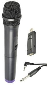 QTX U-MIC Kabelloses USB-Funkmikrofon, kabelloses Mikrofon 864,8 MHz