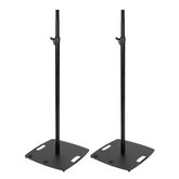 2x Omnitronic BPS-3 XL Square Base Loudspeaker Stand Black - Extends to 2.3M