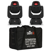 2x Chauvet DJ Intimidator Spot 160 ILS Lightweight 32W LED Moving Head & Carry Bag