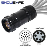 eLumen8 Socapex 19-Pin Line Male Socket 6 x 12mm (2.5mm� cable)