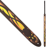Perris 11041 2.5" Tribal Skull Leather Guitar Strap