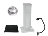 EUROLITE Set Spiegelkugel 30cm mit Bühnenständer variabel + Abdeckung schwarz