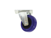 Roadinger Swivel Castor 100Mm Blue Shielded Bearing