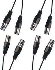 4x Fxlab 3M DMX XLR-Kabel für Beleuchtungskabel DJ Disco 3P 4x Fxlab 3M DMX XLR-Kabel für Beleuchtungskabel DJ Disco 3P