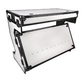 Showgear Portable Z-Style Table Hybrid Flight Case & Workstation White DJ