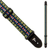 Perris 285 2" Retro Hootenanny Poly Guitar Strap Blue Yellow Red