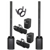 2x HK Audio Polar 8 Column Speaker inc carry bags