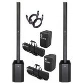 2 haut-parleurs HK Audio Polar 8 colonnes avec sacs de transport