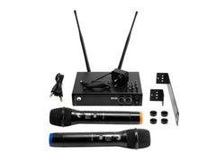 Omnitronic UHF E-FLEX Dual Handheld Wireless Microphone System Omnitronic UHF E-FLEX Dual Handheld Wireless Microphone System