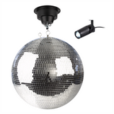 Thor 50cm Mirrorball Silver Mirror Ball 20" 500mm inc motor & pinspot