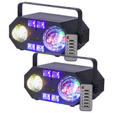 2x Thor Daze LED Light Effect 5 in 1 Combi DJ Light DMX inc Remote