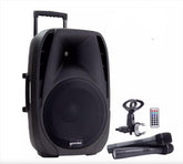 Gemini ES-15TOGO 15" Active Battery Speaker Bluetooth inc Wireless Microphones