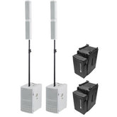 2x dB Technologies ES 1203 Système de matrice blanc 2400W avec couvercle