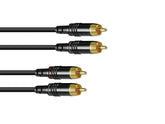 Sommer Cable Câble Rca 2X2 1M Noir Hicon