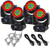 Equinox Fusion 260ZR LED Wash Moving Head 19 x 12W RGBW Zoom Bundle