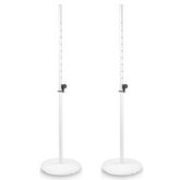 2x Gravity GSSWBSET1W Support d'enceinte Base ronde Blanc