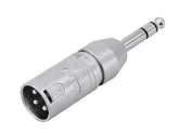 NEUTRIK Adaptateur XLR(M)/Jack 6,35 stéréo NA3MP