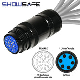 eLumen8 Socapex 19-Pin Line Female Socket 6 x 10mm (1.5mm cable) Numbered