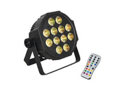 EUROLITE LED floor spot with RGBW color mixing, incl. IR remote control
