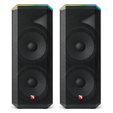 2x Intimidation Enforcer Twin Pro Dual 15" Active 1800W Speaker