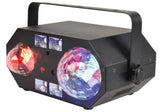 QTX Tetra LED Moonflower + Ripple + Strobe/UV + Laser Effect
