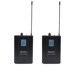 MIC72AV2 W Audio DTM 600 Twin Beltpack Diversity System (606.0Mhz-614.0Mhz) V2 Software *B-Stock