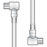 AV:Link Câble coaxial fiches à angle droit 2,0 m