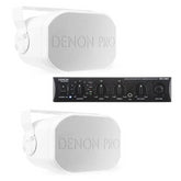 Denon 2 Speaker Bundle for Background Music Microphone Paging 100V Amplifier Outdoor / Indoor